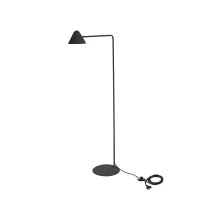 E-STYLO Lampada da terra nera dal design minimalista, caratterizzata da un paralume conico elegante, perfetta per illuminare spazi moderni con stile e funzionalità, 25cm X 45.5cm H. 129.5cm