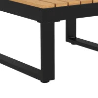 Salotto da Giardino con Divano da Esterno, 2 Poltrone e Tavolino in Alluminio, Grigio