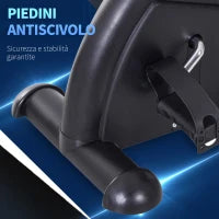 Mini Cyclette Portatile per l'Allenamento di Gambe per Braccia con Display LCD TPR, PP, PP, ruota in ghisa 35 x 40 x 31 cm Nero