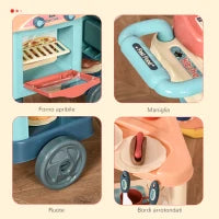 Cucina Giocattolo Per Bambini 3-6 Anni, Caffetteria Ristorante con 50 Accessori Inclusi, 79.5 x 33 x 90.5cm