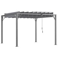 Pergola 3 x 3 m Bioclimatica con Lamelle Orientabili, Design Contemporaneo, Anti-UV 50+, Alluminio, Grigio