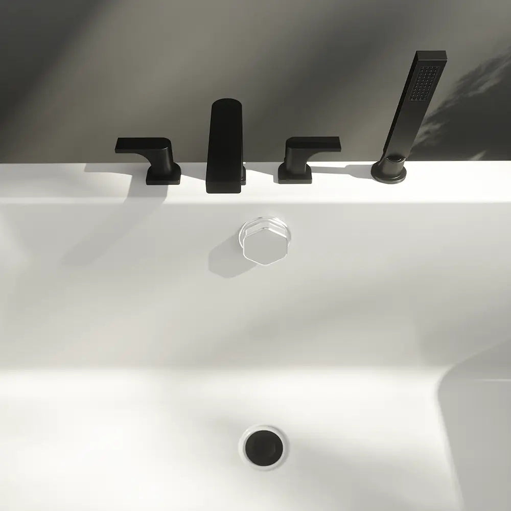 Rubinetteria bordo vasca a 4 fori finitura nera opaca | Marilyn