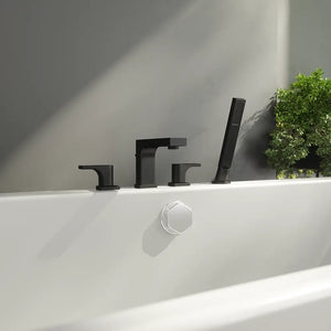 Rubinetteria bordo vasca a 4 fori finitura nera opaca | Marilyn