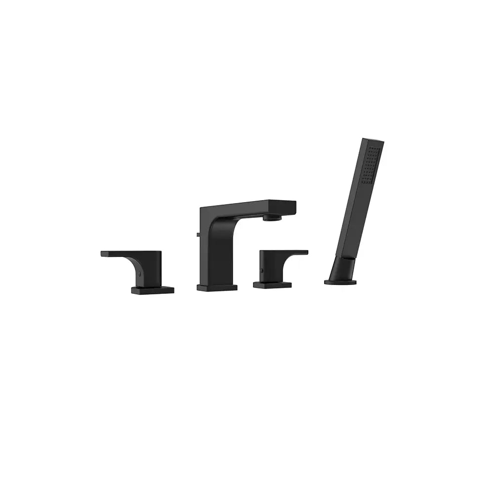 Rubinetteria bordo vasca a 4 fori finitura nera opaca | Marilyn