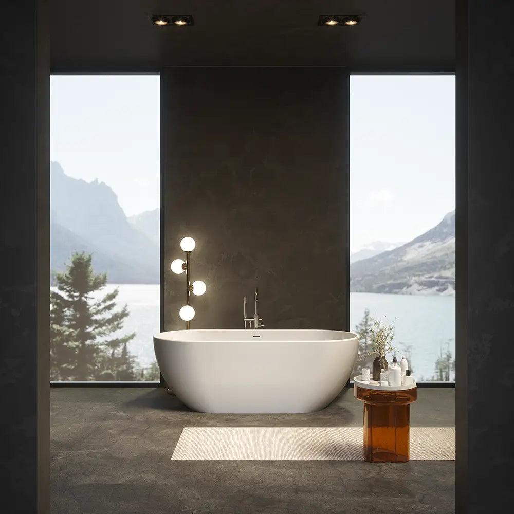 Rubinetteria stondata per vasca freestanding finitura cromata | Ava