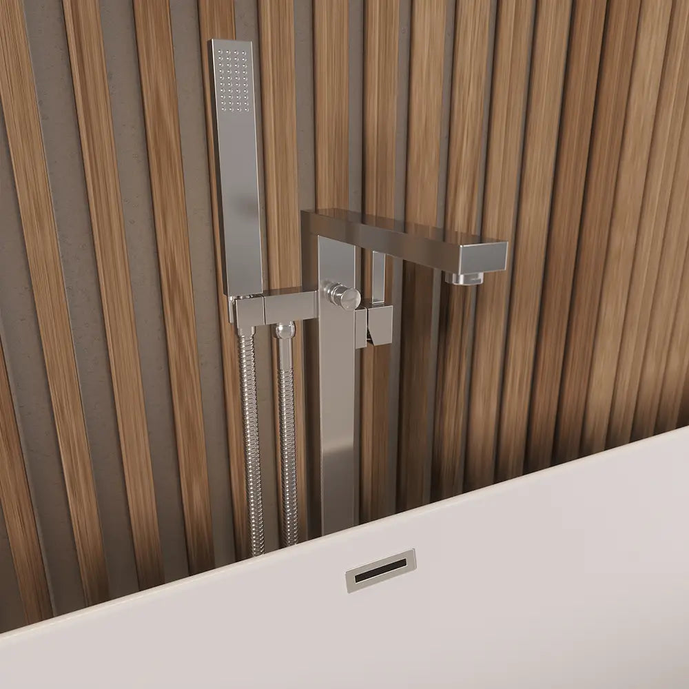 Rubinetteria squadrata per vasca freestanding finitura cromata | Grace 