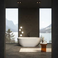 Rubinetteria stondata per vasca freestanding finitura nera opaca | Ava