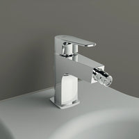 Ideal Standard coppia miscelatori lavabo e bidet scarico automatico cromato mod. Cerafine D