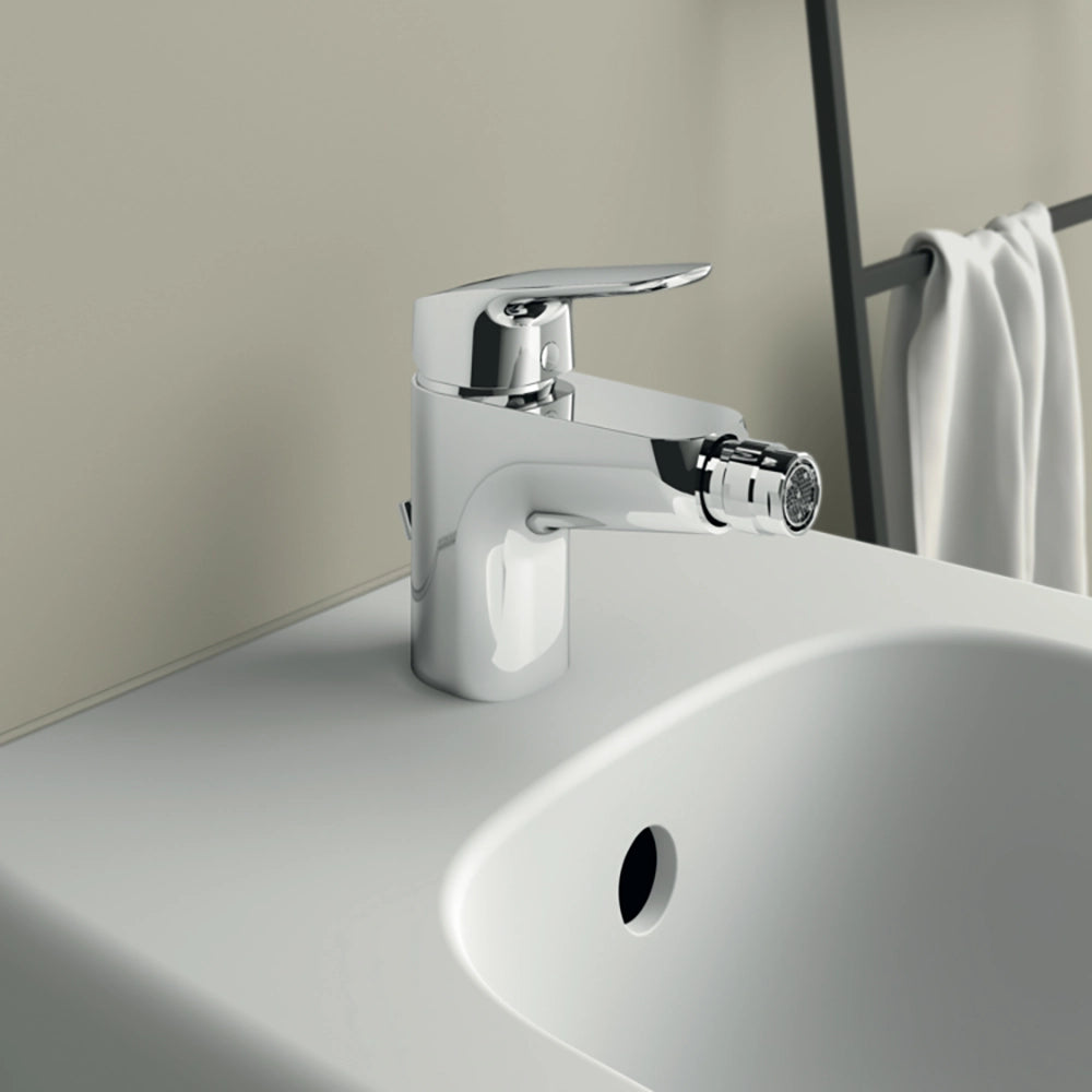 Ideal Standard miscelatore bidet con scarico cromato mod. Ceraflex