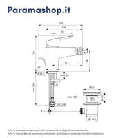 Ideal Standard set miscelatori lavabo alto, bidet scarico automatico e incasso doccia 1 via cromato mod. Ceraflex