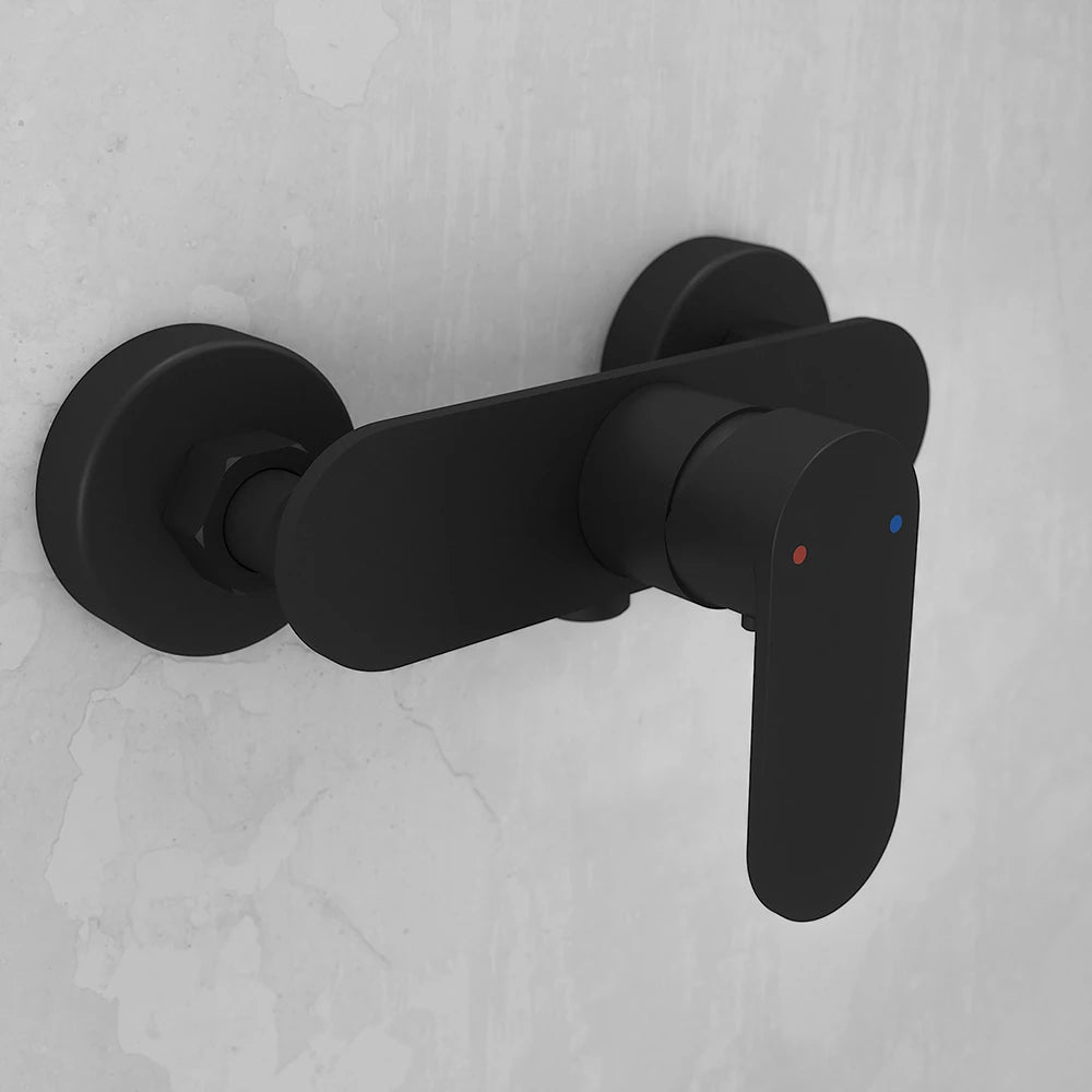 Set miscelatori: lavabo alto bidet senza scarico ed esterno doccia nero opaco | Kerry