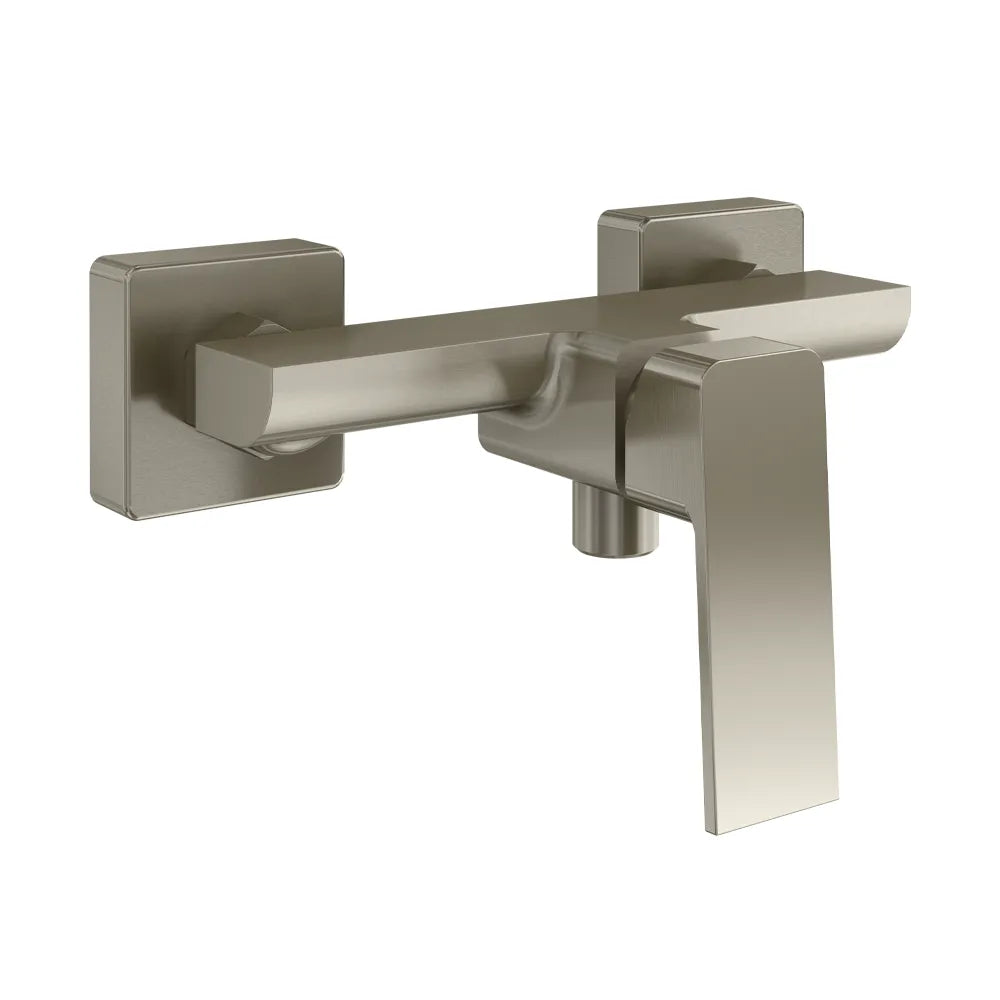 Set miscelatori: lavabo ad incasso bidet senza scarico ed esterno doccia nickel spazzolato | Ingrid