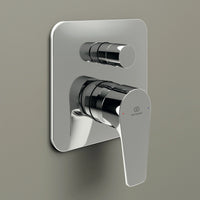 Ideal Standard set miscelatori lavabo, bidet scarico automatico e incasso doccia deviatore 2 vie cromato mod. Cerafine D