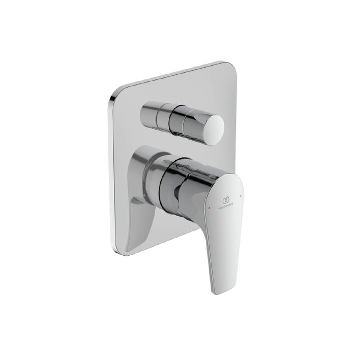 Ideal Standard set miscelatori lavabo, bidet scarico automatico e incasso doccia deviatore 2 vie cromato mod. Cerafine D