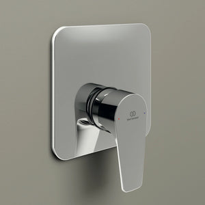 Ideal Standard set miscelatori lavabo, bidet scarico automatico e incasso doccia 1 via cromato mod. Cerafine D