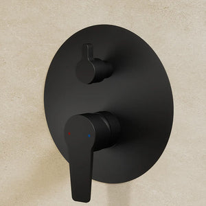 Set miscelatori: lavabo bidet senza scarico e incasso doccia c/deviatore nero opaco | Jane