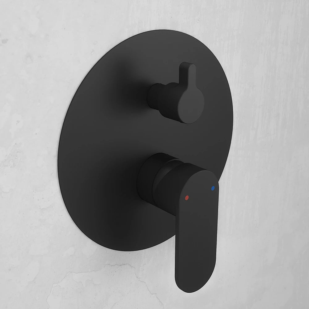 Set miscelatori: lavabo ad incasso bidet senza scarico e incasso doccia c/deviatore nero opaco | Kerry