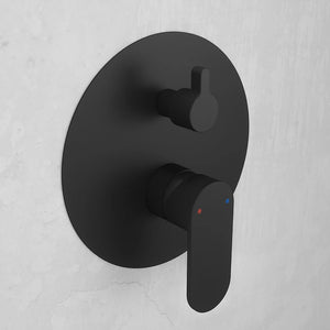 Set miscelatori: lavabo ad incasso bidet senza scarico e incasso doccia c/deviatore nero opaco | Kerry