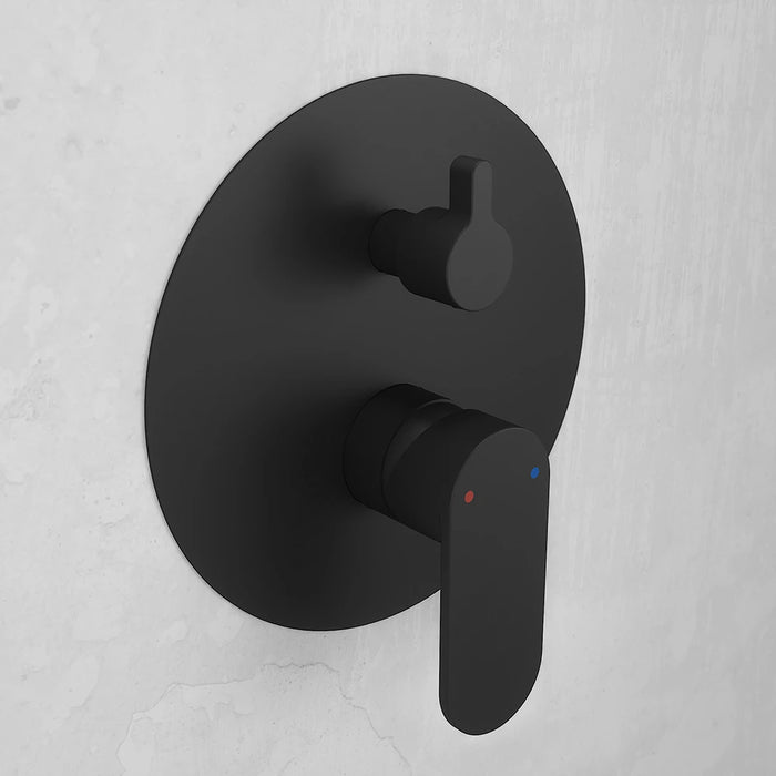 Set miscelatori: lavabo ad incasso bidet senza scarico e incasso doccia c/deviatore nero opaco | Kerry