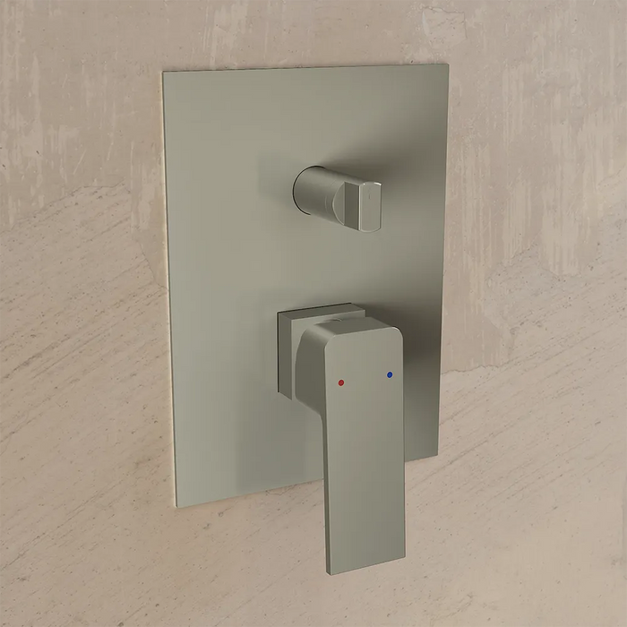 Set miscelatori: lavabo alto bidet senza scarico e incasso doccia c/deviatore nickel spazzolato | Ingrid