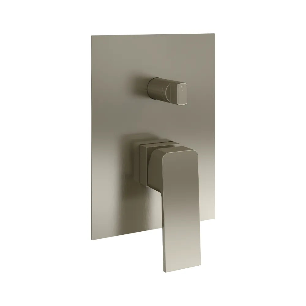 Set miscelatori: lavabo ad incasso bidet senza scarico e incasso doccia c/deviatore nickel spazzolato | Ingrid