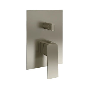 Set miscelatori: lavabo ad incasso bidet senza scarico e incasso doccia c/deviatore nickel spazzolato | Ingrid