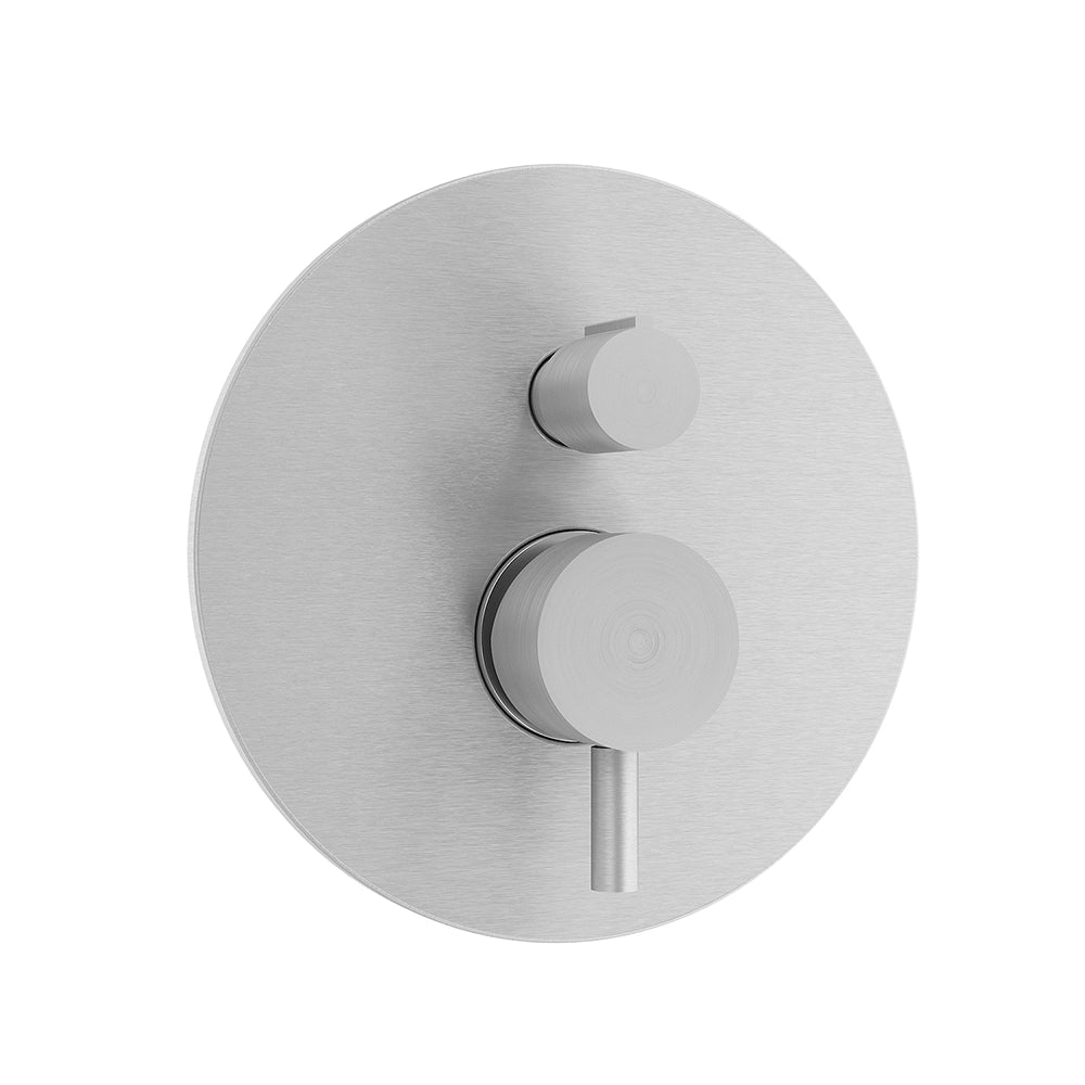 Set miscelatori: lavabo, bidet senza scarico ed incasso doccia con deviatore nickel spazzolato | Katharine