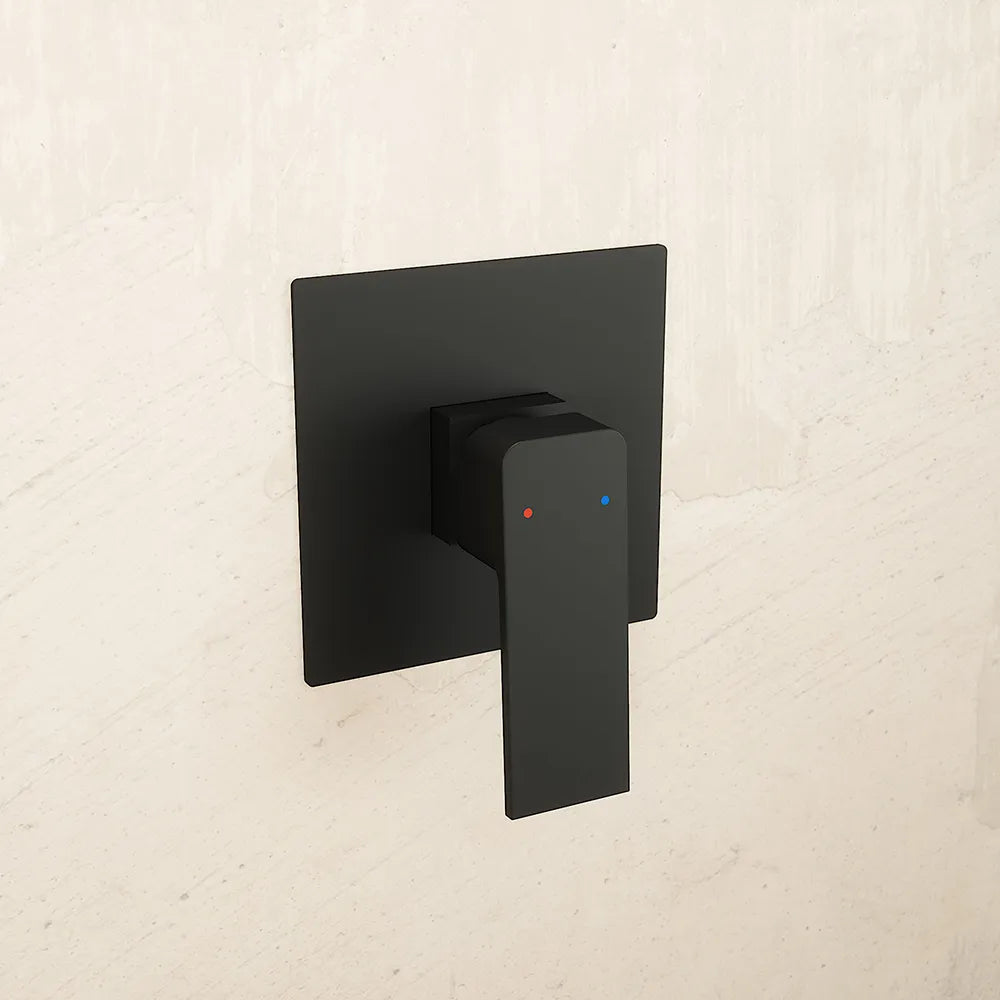 Set miscelatori: lavabo bidet senza scarico e incasso doccia monocomando nero opaco | Ingrid