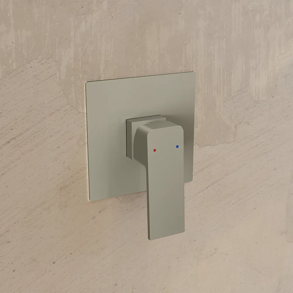 Set miscelatori: lavabo ad incasso bidet senza scarico e incasso doccia monocomando nickel spazzolato | Ingrid