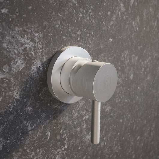 Set miscelatori: lavabo, bidet senza scarico ed incasso doccia monocomando nickel spazzolato | Katharine