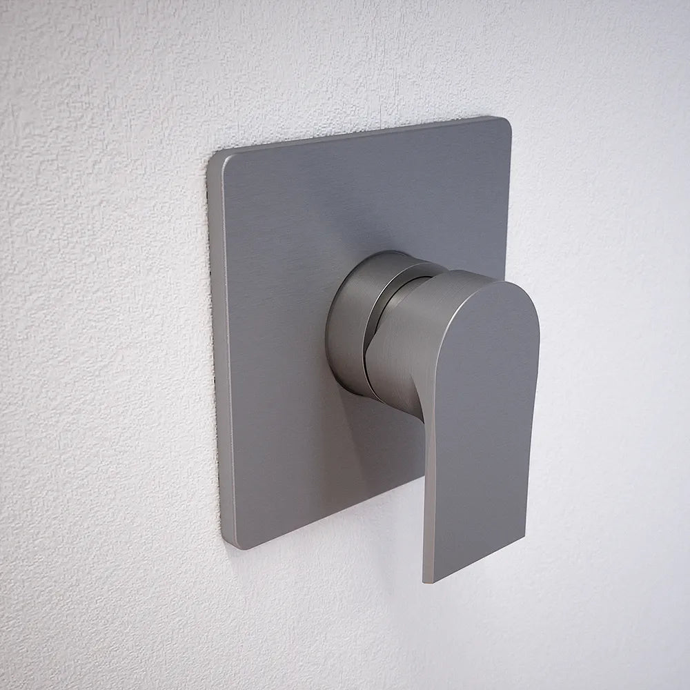 Set miscelatori: lavabo alto, bidet senza scarico ed incasso doccia monocomando nickel spazzolato | Rita