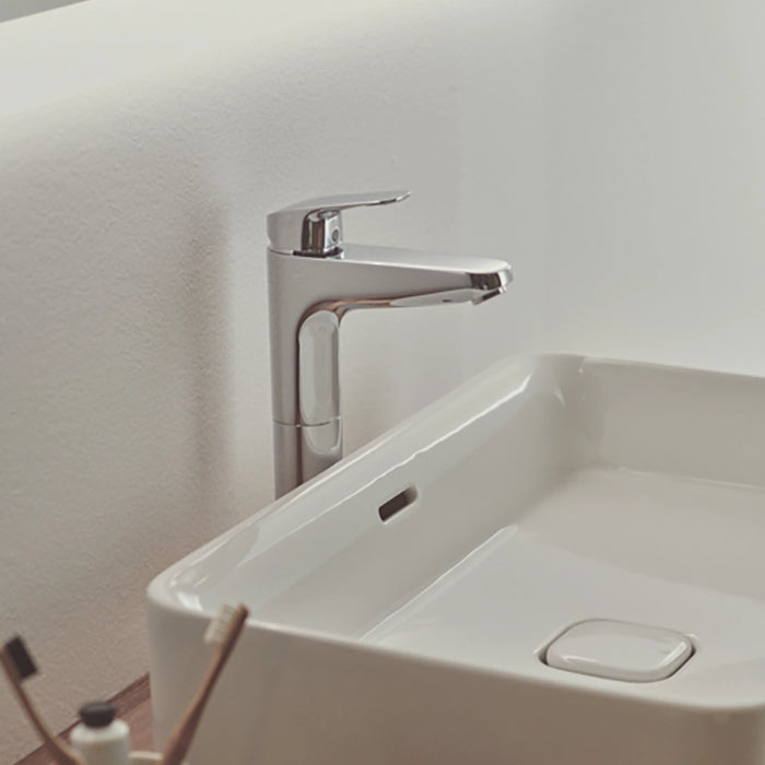 Ideal Standard coppia miscelatori lavabo alto e bidet scarico automatico cromato mod. Ceraflex