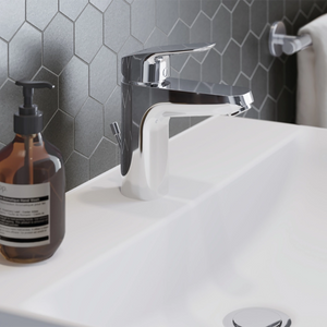 Ideal Standard set miscelatori lavabo, bidet scarico automatico e incasso doccia 1 via cromato mod. Ceraflex