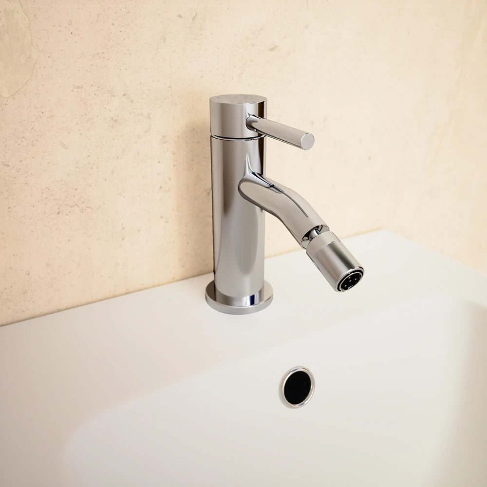 Coppia miscelatori lavabo bidet senza scarico slim cromato | Bette