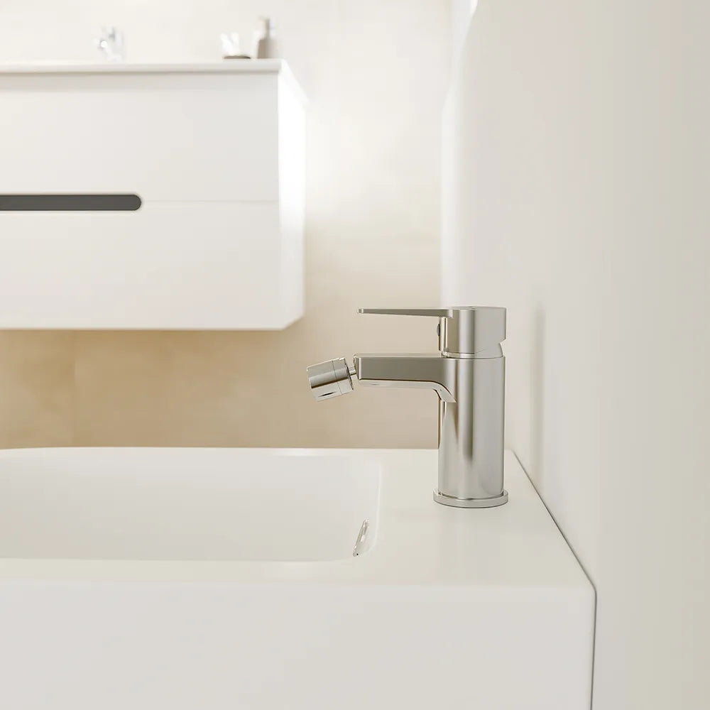 Coppia miscelatori lavabo alto bidet senza scarico cromato | Jane