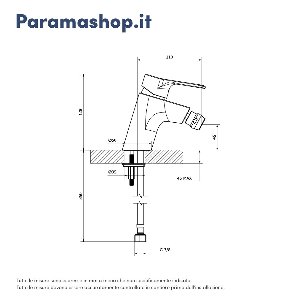 Set miscelatore lavabo, bidet ed incasso doccia con deviatore in ottone cromato | Judy