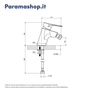 Set miscelatore lavabo, bidet ed incasso doccia con deviatore in ottone cromato | Judy