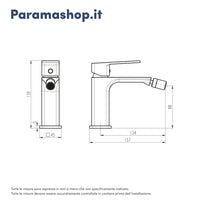 Set miscelatori: lavabo ad incasso bidet senza scarico e incasso doccia monocomando nickel spazzolato | Ingrid