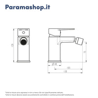 Miscelatore bidet senza scarico nero opaco | Jane