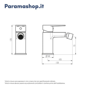 Miscelatore bidet senza scarico cromato | Jane