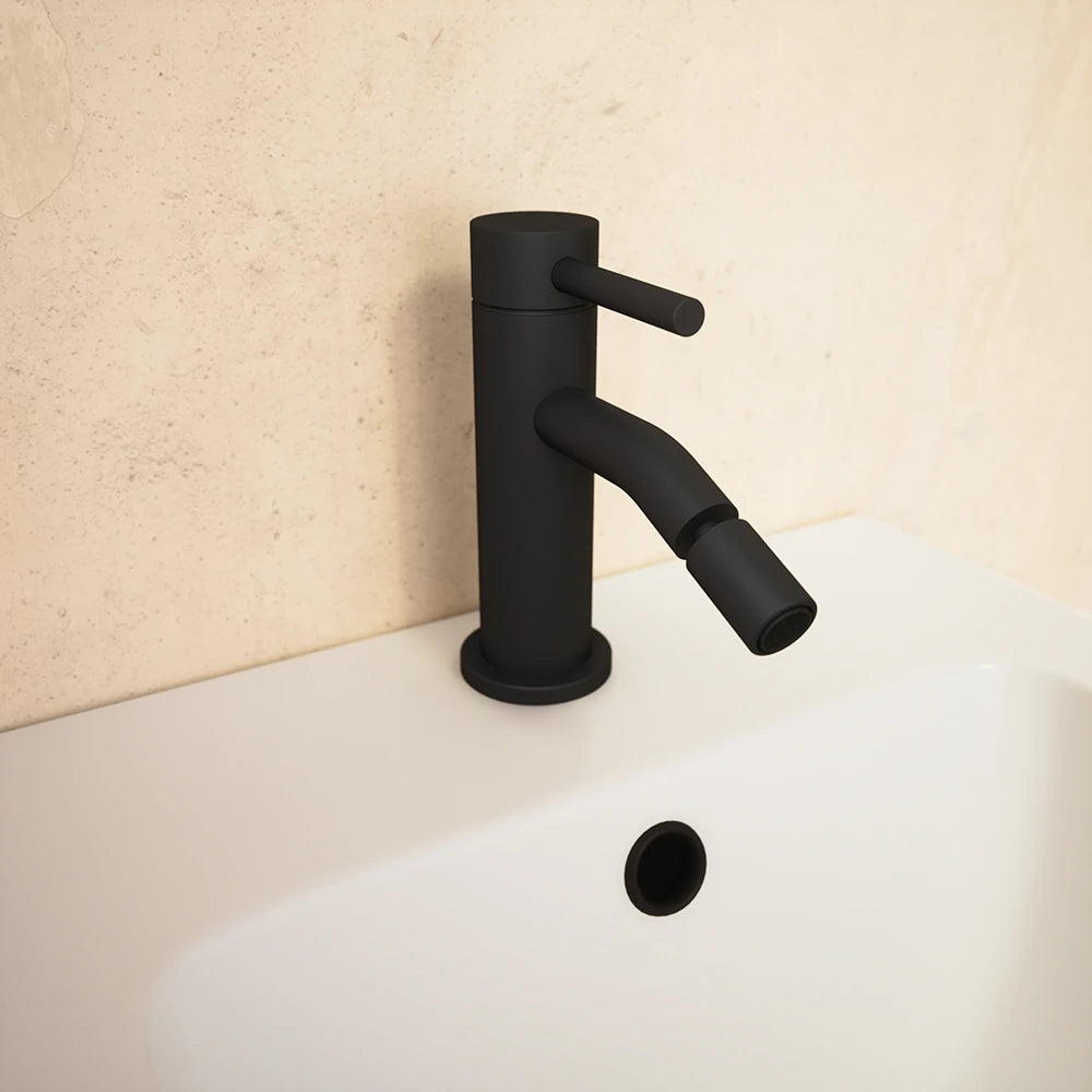 Set miscelatori: lavabo alto bidet senza scarico ed esterno doccia nero opaco | Bette