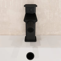 Set miscelatori: lavabo alto bidet senza scarico ed esterno doccia nero opaco | Ingrid