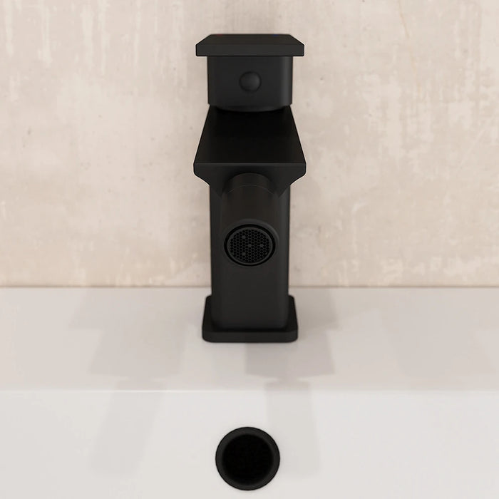 Set miscelatori: lavabo alto bidet senza scarico ed esterno doccia nero opaco | Ingrid