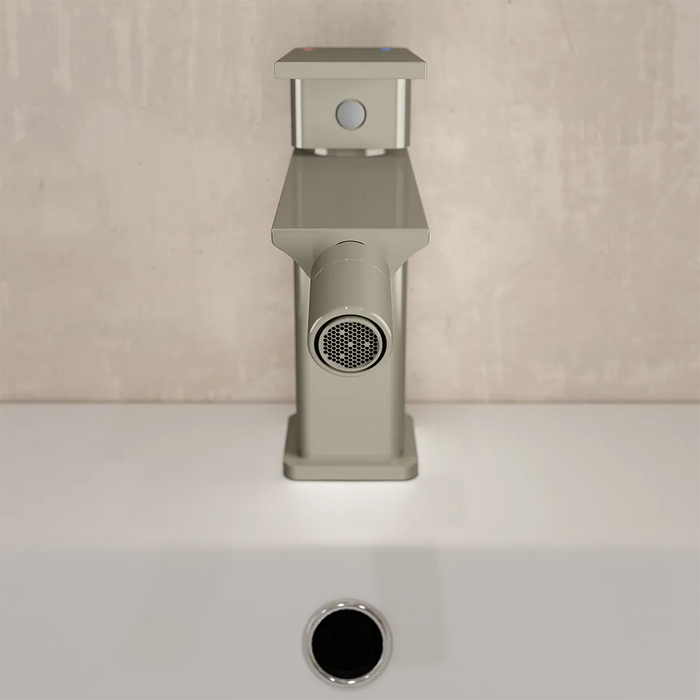 Set miscelatori: lavabo bidet senza scarico e incasso doccia monocomando nickel spazzolato | Ingrid