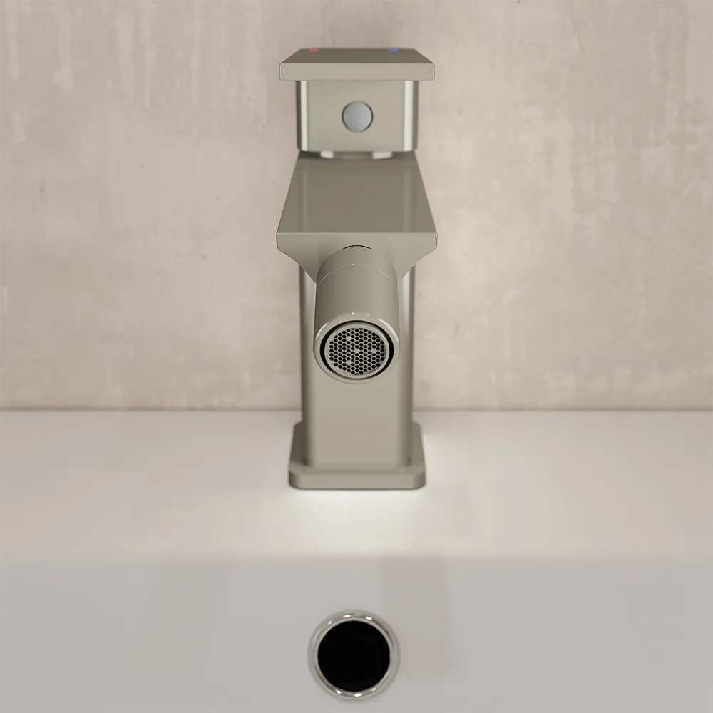 Set miscelatori: lavabo bidet senza scarico e incasso doccia c/deviatore nickel spazzolato | Ingrid