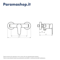 Miscelatore esterno doccia a muro cromato | Jane