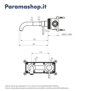 Miscelatore lavabo ad incasso cromato | Bette