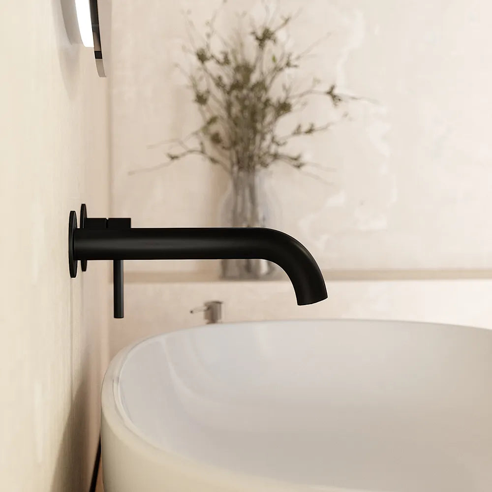 Set miscelatori: lavabo ad incasso bidet senza scarico ed esterno doccia nero opaco | Bette