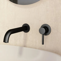 Coppia miscelatori lavabo ad incasso bidet senza scarico nero opaco | Bette