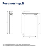 Miscelatore lavabo alto senza scarico cromato | Kerry